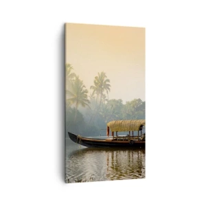 Vászonkép - Ház a folyón - 45x80 cm