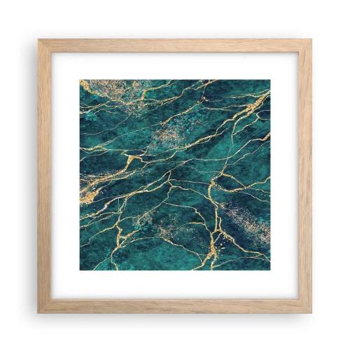 Poszter világos tölgy keretben - Aranybánya - 30x30 cm