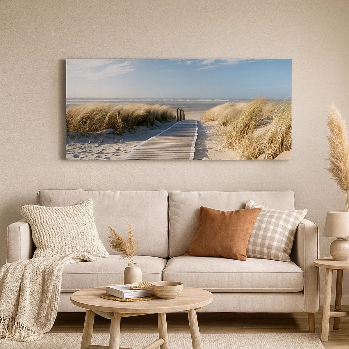 Vászonkép - A dűne mögött, a fű susogásában - 30x30 cm
