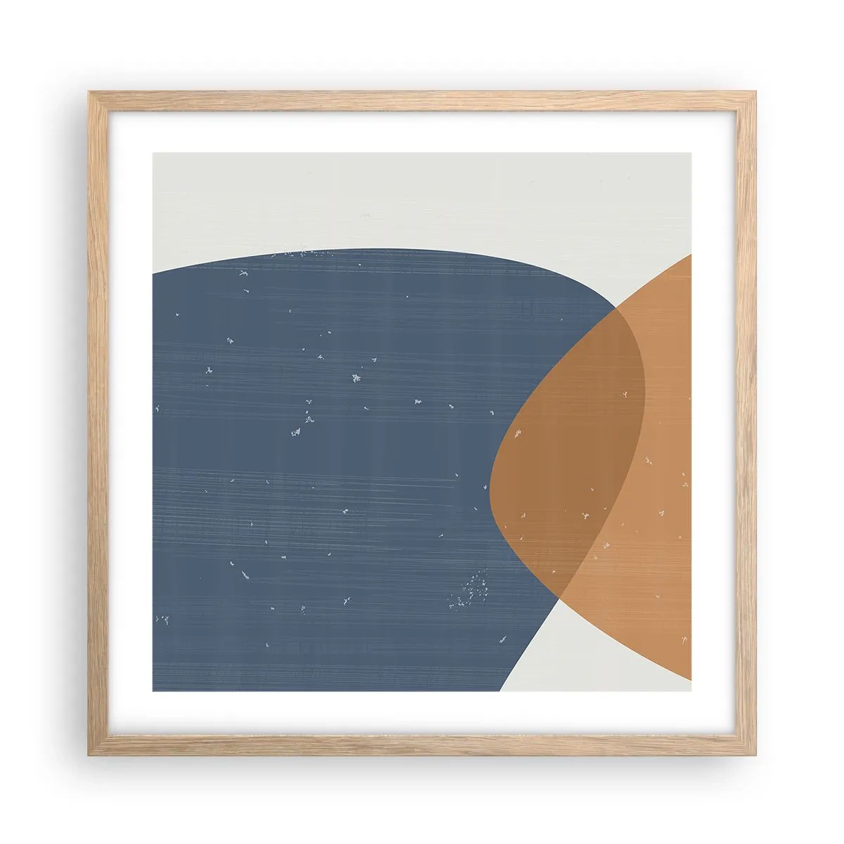 Poszter világos tölgy keretben - Oválisok és hatások - 50x50 cm