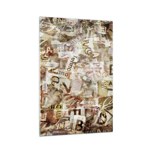 Üveg kép - Betűkkel egyesítem a fecsegést - 70x100 cm