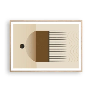 Poszter világos tölgy keretben - Különféle államok - 100x70 cm