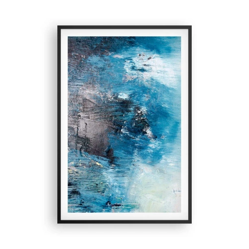 Poszter fehér keretben - Kék rapszódia - 61x91 cm