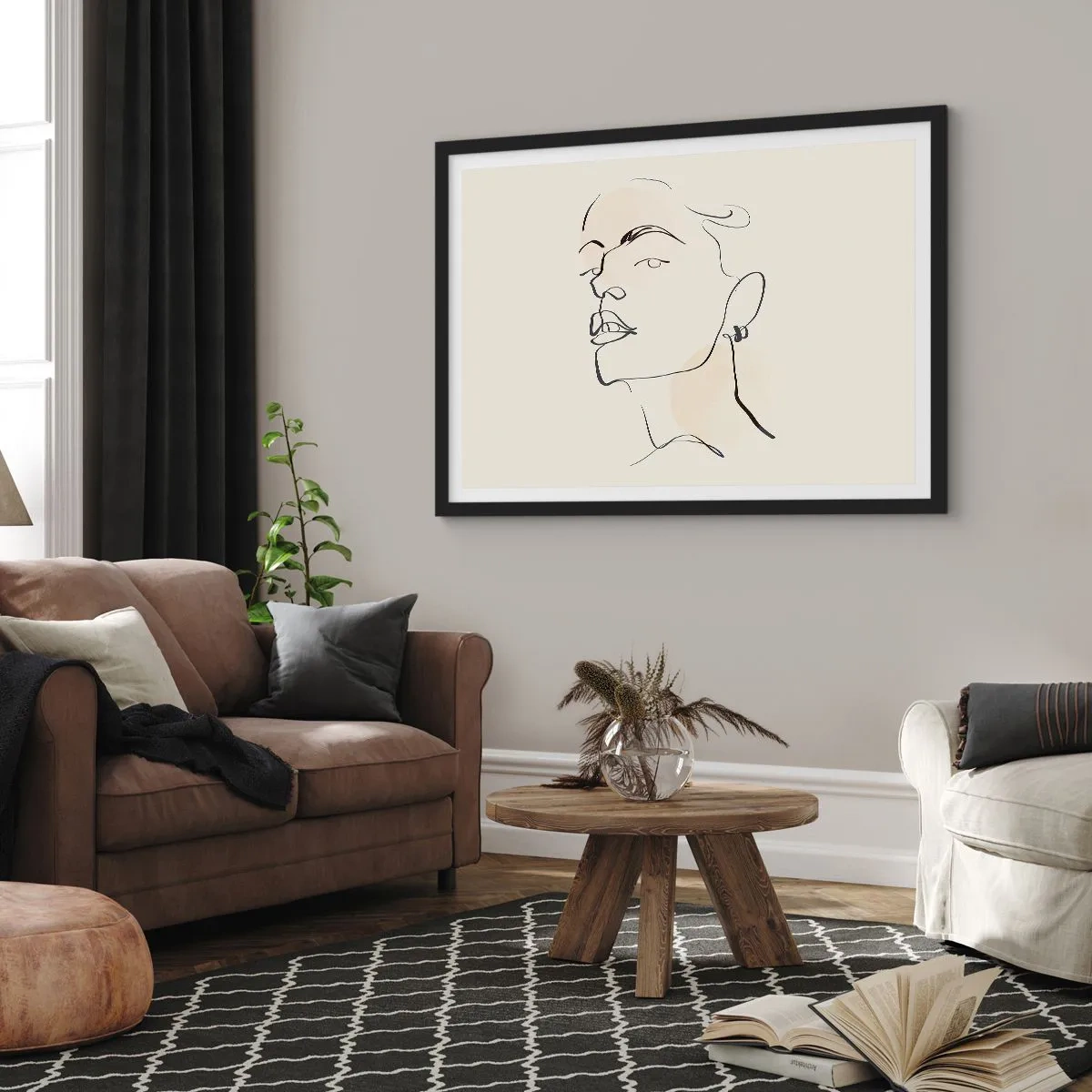 Poszter fehér keretben - Büszke tekintet - 70x50 cm