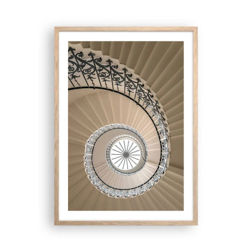 Poszter világos tölgy keretben - Egy kagyló közepén - 50x70 cm