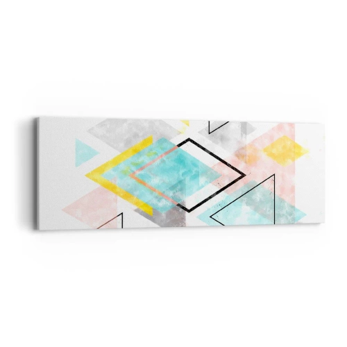 Vászonkép - Geometriai játék - 90x30 cm