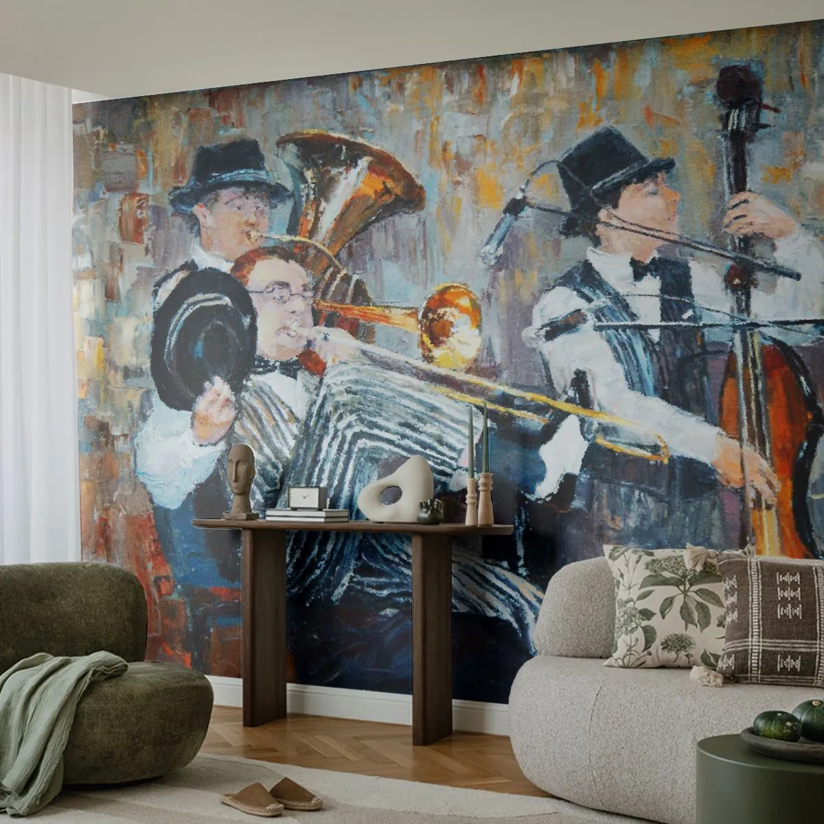 Fotótapéta Standard Eco - Az egész jazz - Zene, Zenekar, Hangszerek - 400x280 cm