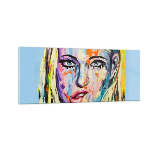 Üveg kép - Nézz egyenesen a szemébe - 100x40 cm