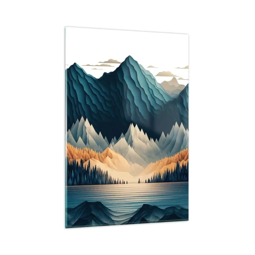 Üveg kép - Tökéletes hegyi táj - 80x120 cm