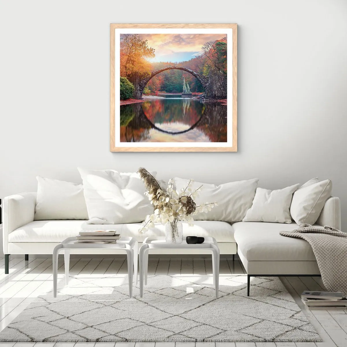 Poszter világos tölgy keretben - A tükör másik oldalán - 40x40 cm