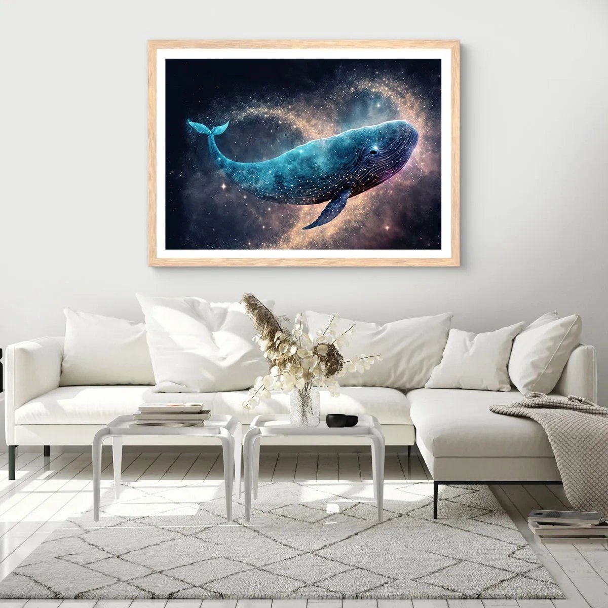 Poszter világos tölgy keretben - Van egy világ... - 70x50 cm