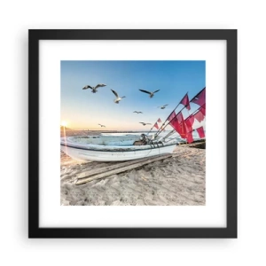 Poszter fehér keretben - Megérdemelt pihenés - 30x30 cm