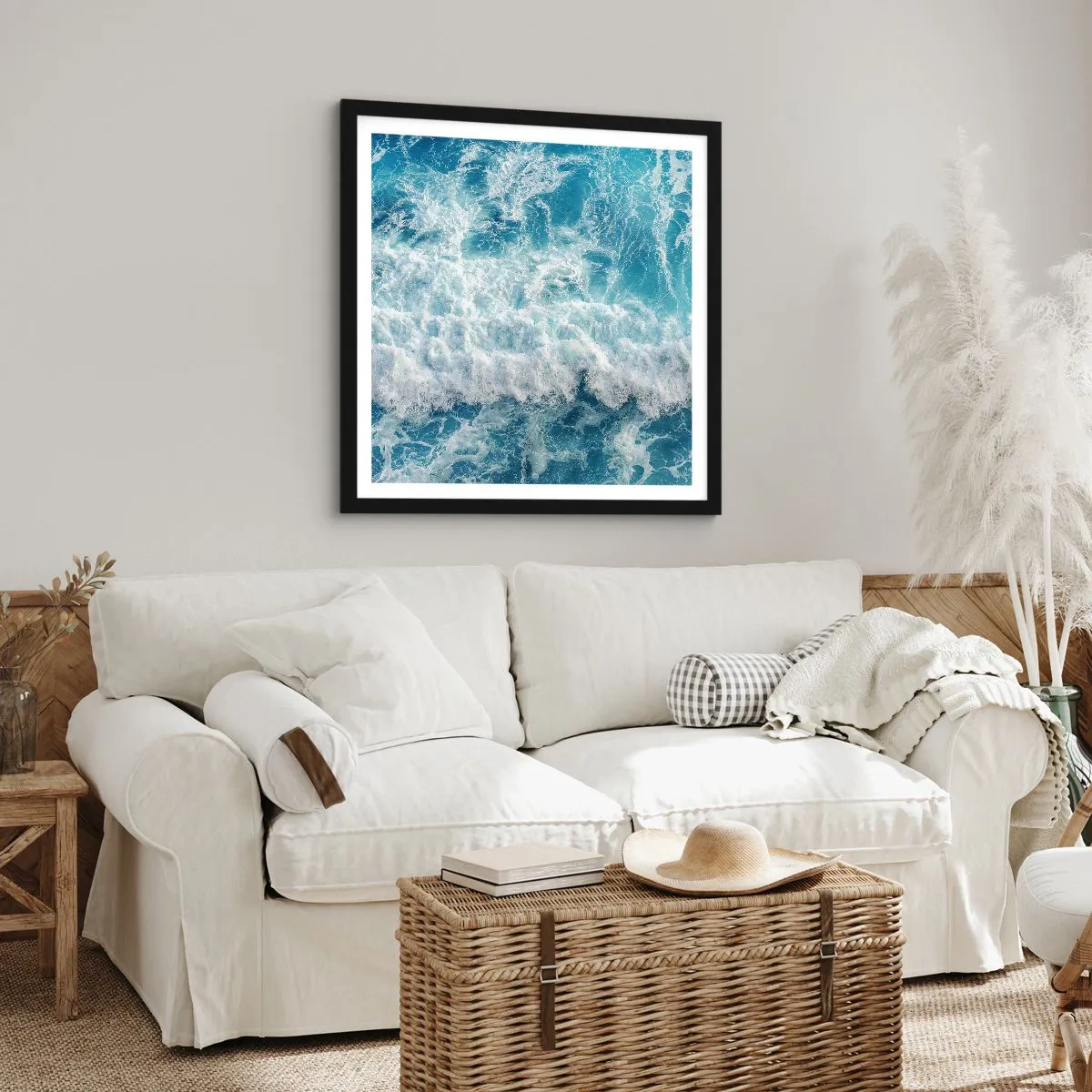 Poszter fehér keretben - Vidáman és ugrálva - 60x60 cm