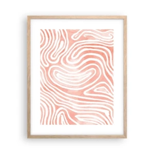 Poszter világos tölgy keretben - Egy korall labirintusban - 40x50 cm