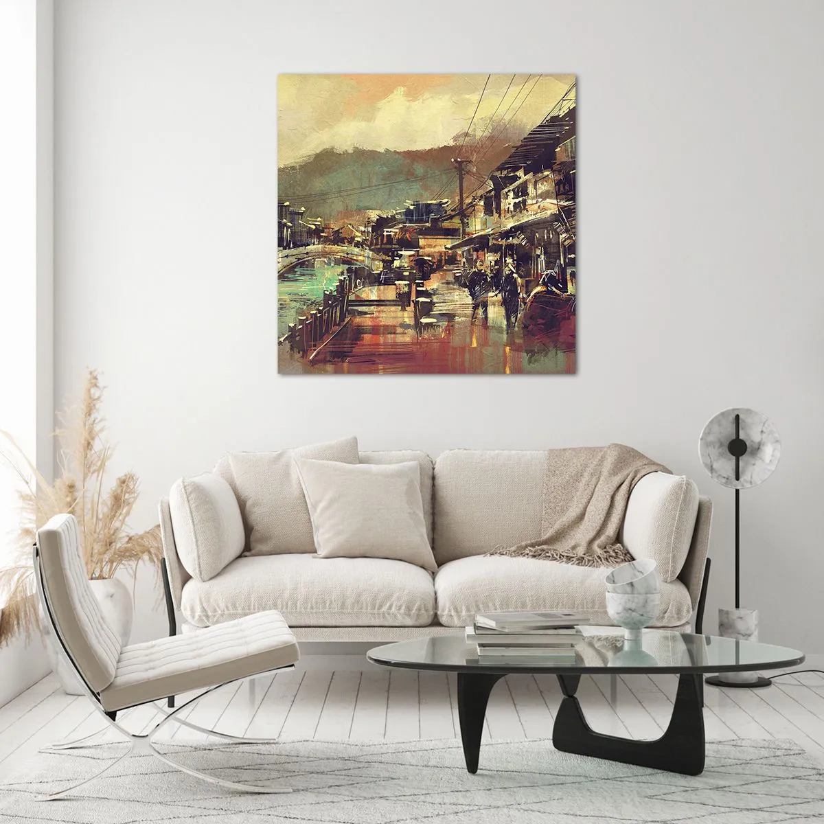 Üveg kép - Az élet, mint a szürke gazdagság - 60x60 cm