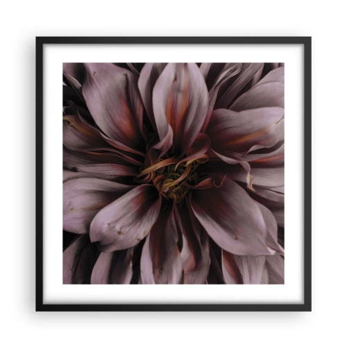 Poszter fehér keretben - Virágos szív - 50x50 cm