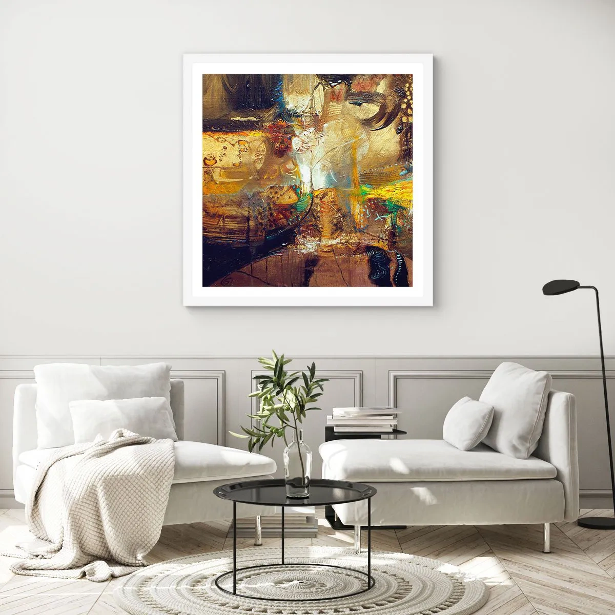 Poszter fekete keretben - Hideg, melegebb,meleg - 40x40 cm