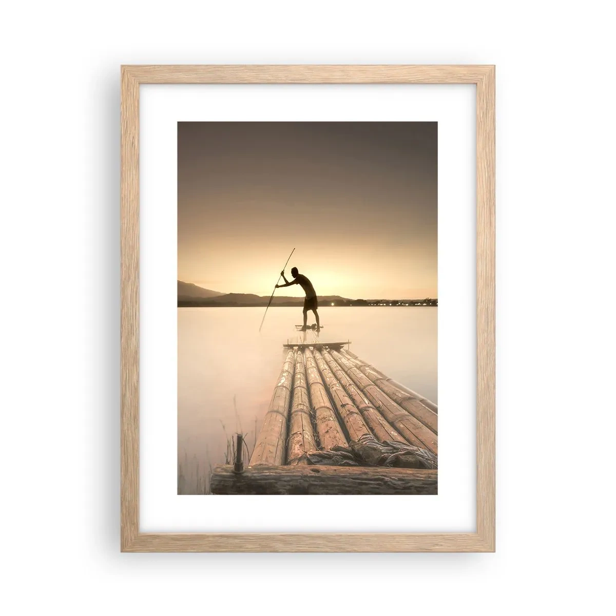Poszter világos tölgy keretben - Pihenés előtt - 30x40 cm