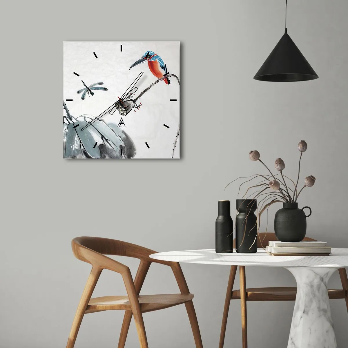 Falióra, Óra - A rét élete - 30x30 cm