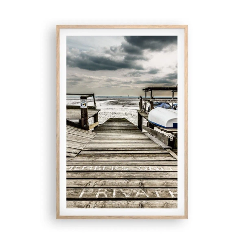 Poszter világos tölgy keretben - Az északi part - 61x91 cm