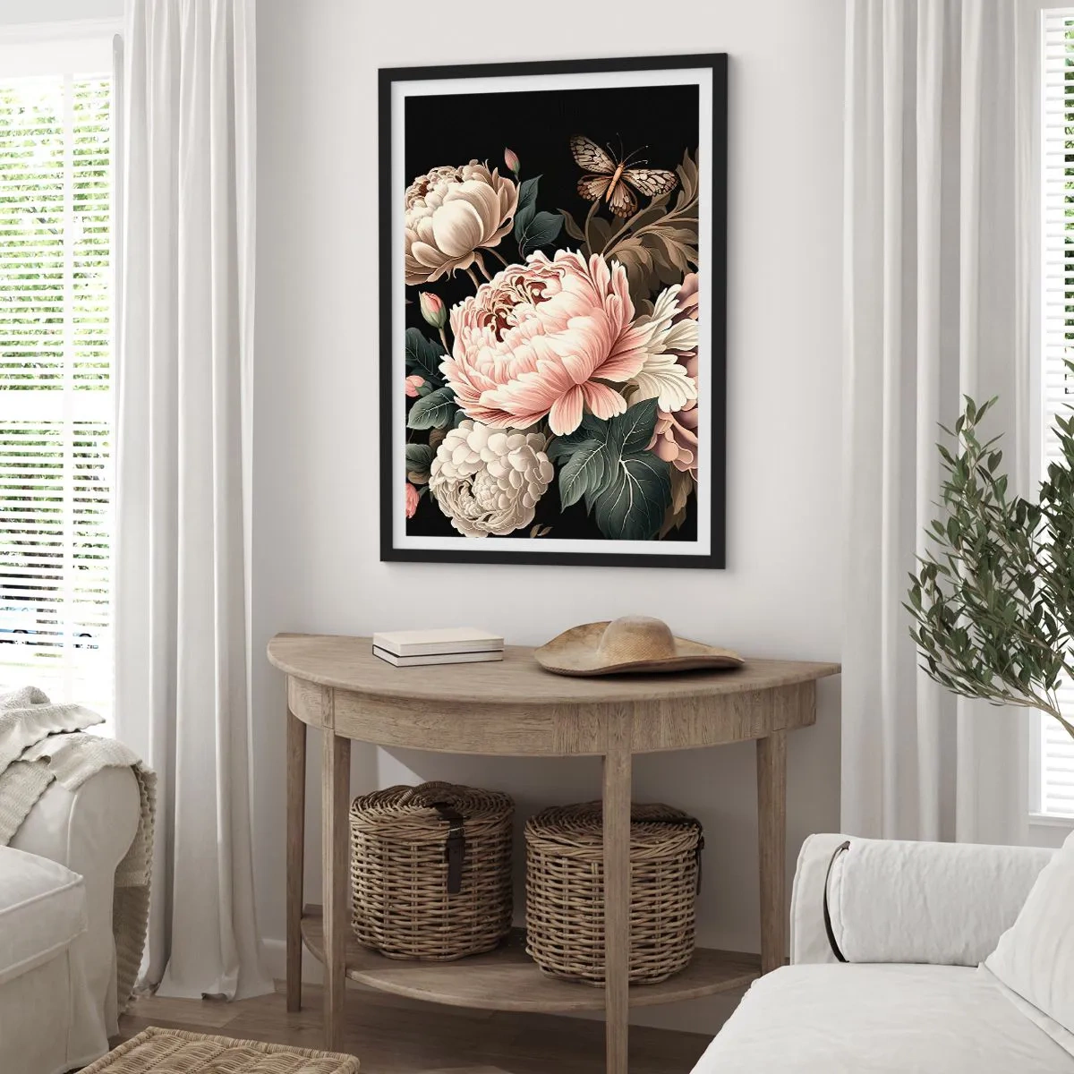 Poszter fehér keretben - Barokk stílusban - 61x91 cm
