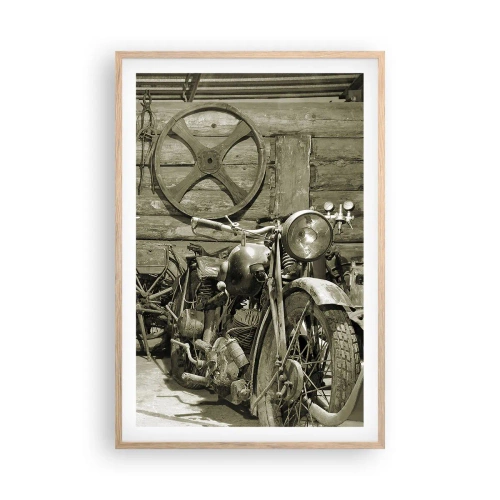 Poszter világos tölgy keretben - Władek bácsi fészerében - 61x91 cm