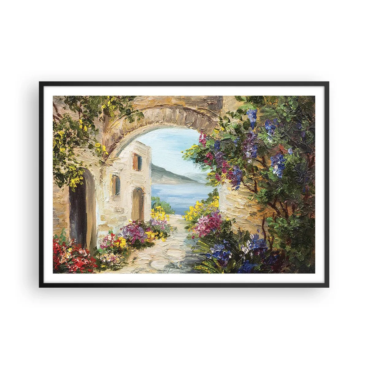 Poszter fehér keretben - Egy tengerparti vidék varázsa - 100x70 cm