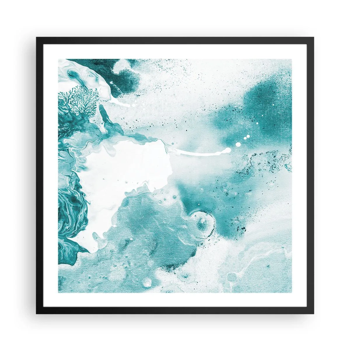 Poszter fehér keretben - Kék holtágai - 60x60 cm