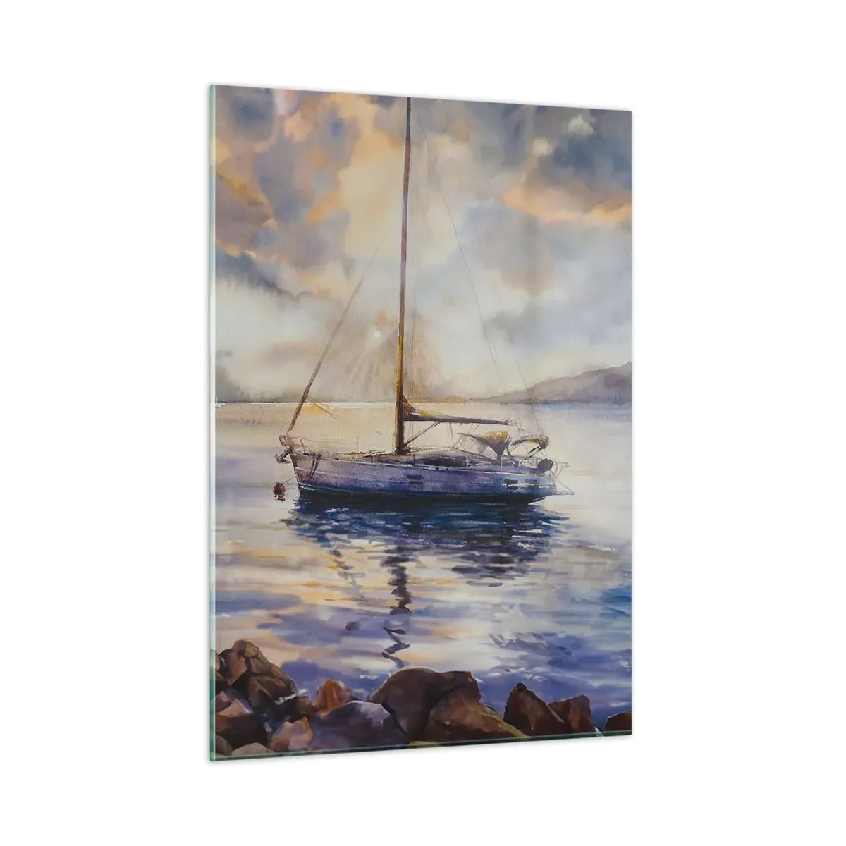 Üveg kép - Este az öbölben - 50x70 cm
