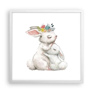 Poszter fekete keretben - Nincs olyan, mint anyánál - 50x50 cm