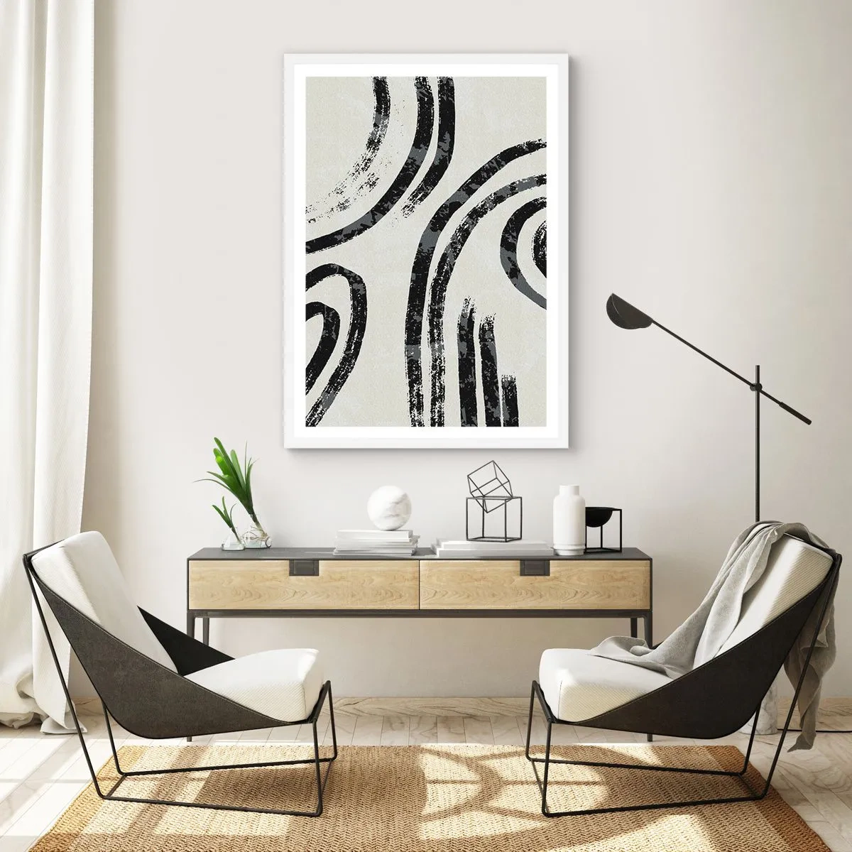 Poszter fekete keretben - Félig megállt - 61x91 cm