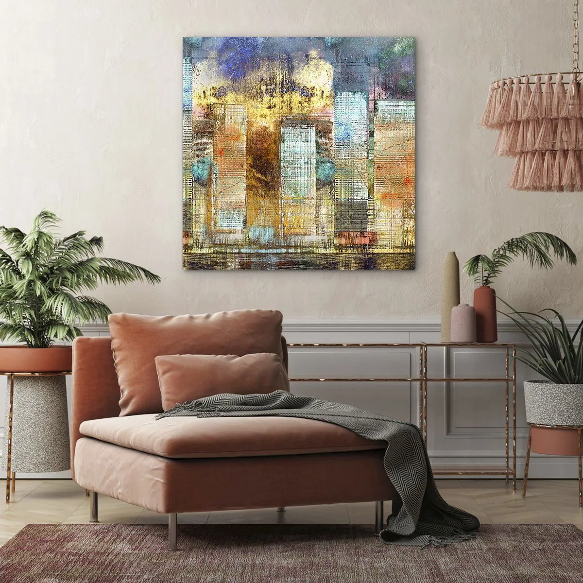 Vászonkép - Napfényes metropolisz - 40x40 cm