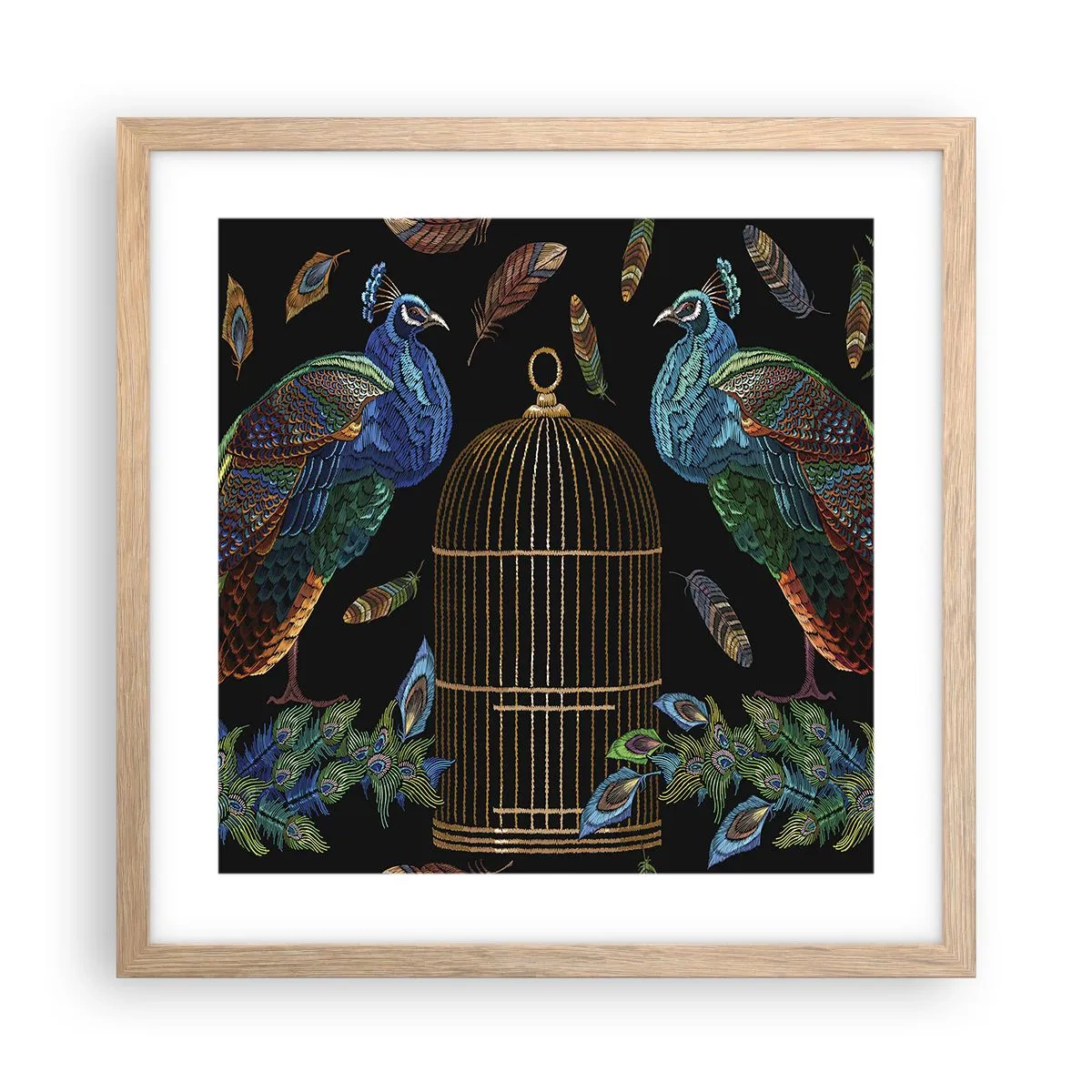 Poszter világos tölgy keretben - Királyi köntösben - 40x40 cm