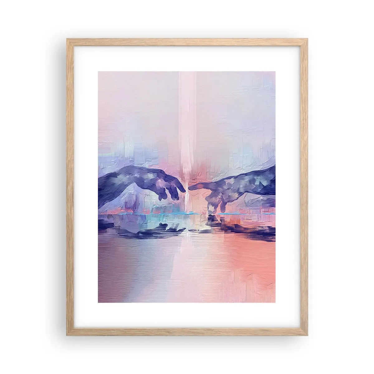 Poszter világos tölgy keretben - Az élet isteni szikrája - 40x50 cm