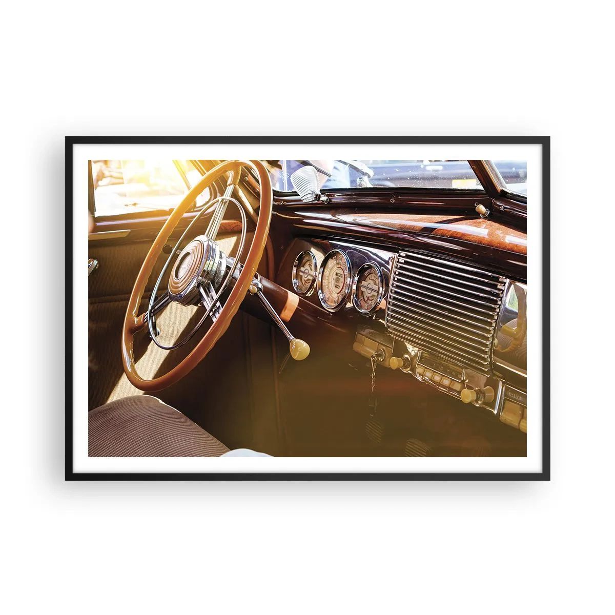 Poszter fehér keretben - Múlt luxusnak a fuvallata - 100x70 cm