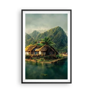 Poszter fehér keretben - Trópusi paradicsom - 61x91 cm