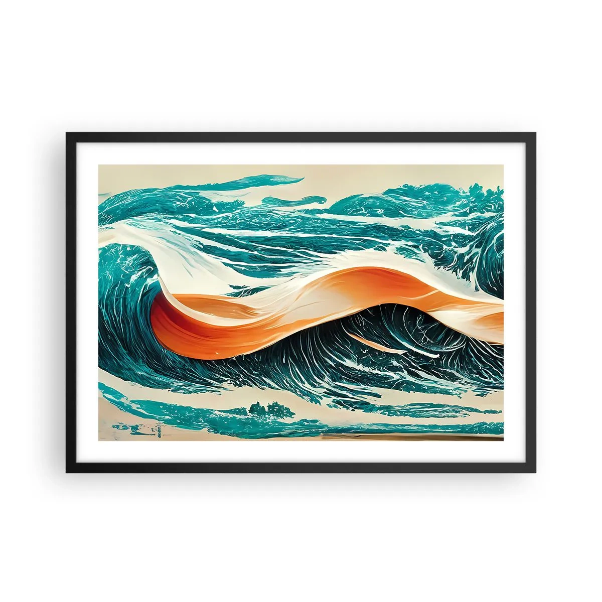 Poszter fehér keretben - Szörfös álma - 70x50 cm