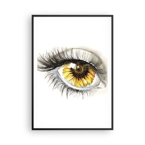 Poszter fehér keretben - Tekintet forró mint a nyár - 70x100 cm