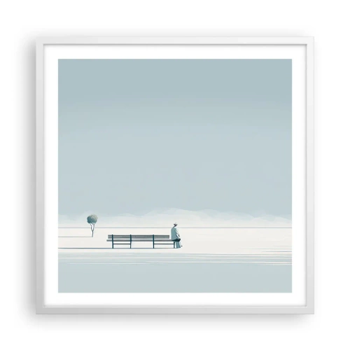 Poszter fekete keretben - Igen, én várok. - 60x60 cm