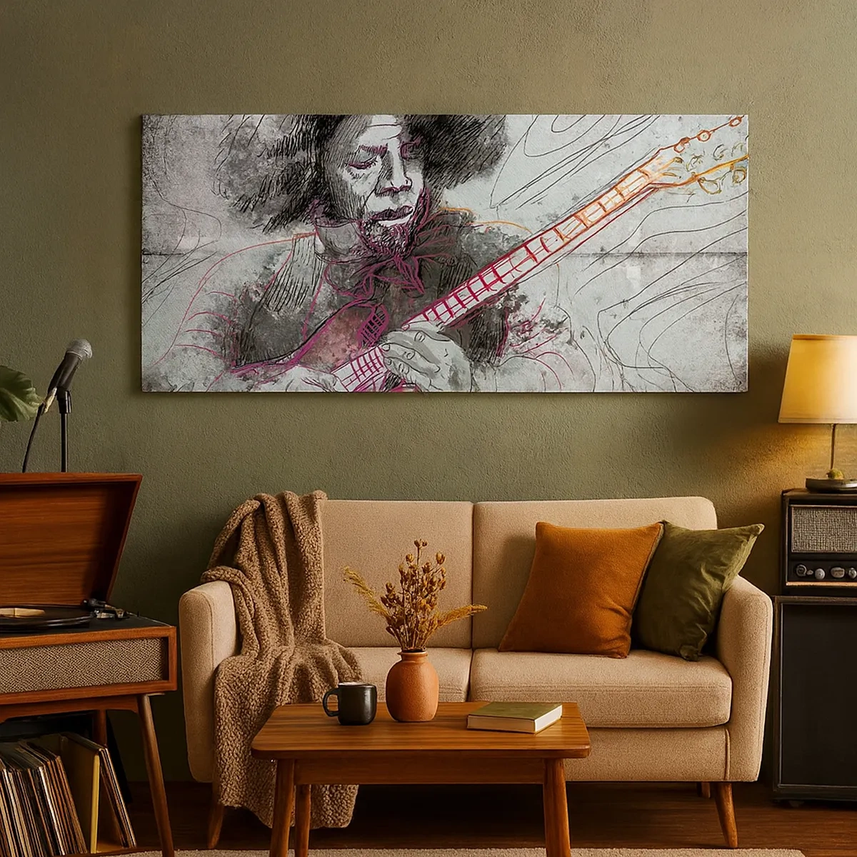 Vászonkép - A zene hullámain - 30x30 cm