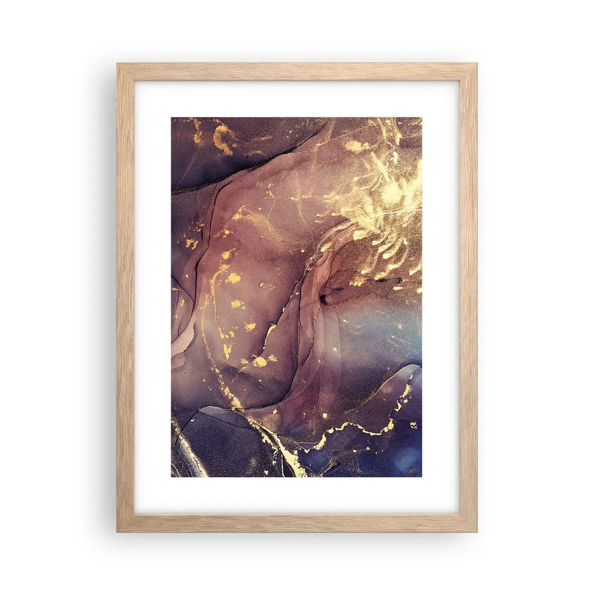 Poszter világos tölgy keretben - Anyag és lélek - 30x40 cm