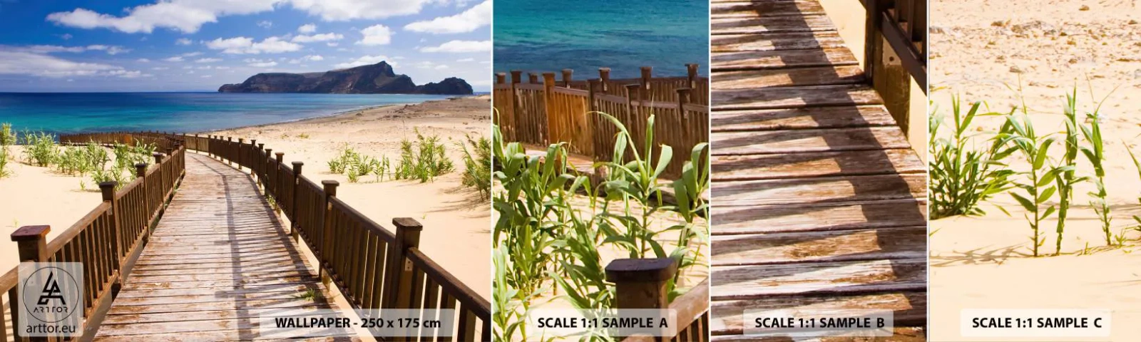 Fotótapéta Minta Öntapadós Deluxe Sticker - Vigyél el a boldog szigetekre - Tájkép, Strand, Madeira - 100x30 cm