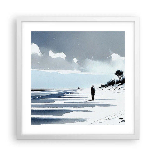 Poszter fekete keretben - Egyedül - 40x40 cm