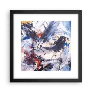 Poszter fehér keretben - Őrült absztrakt tánc - 30x30 cm