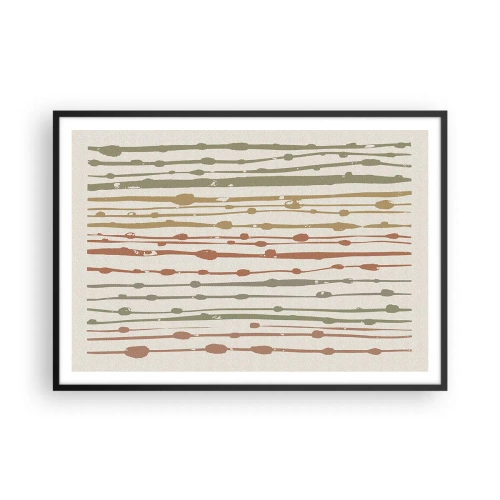 Poszter fehér keretben - Zenei színjegyzetelés - 100x70 cm