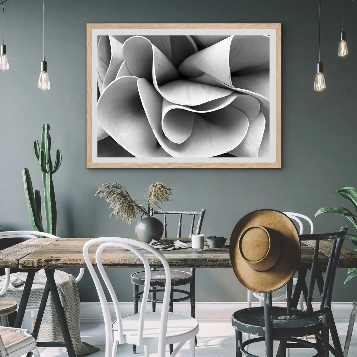 Poszter világos tölgy keretben - Az űrben történik - 100x70 cm