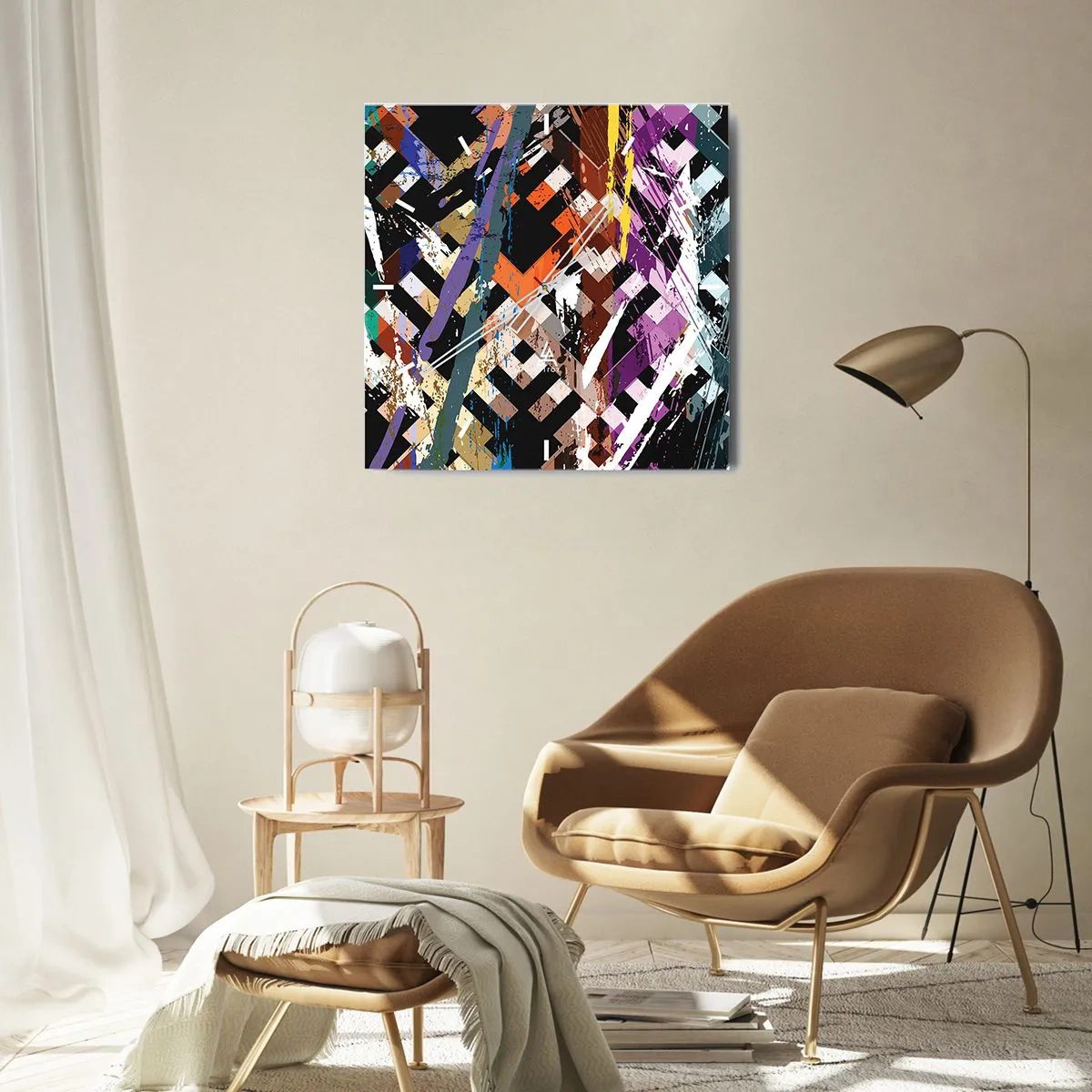 Falióra, Óra - A négyzeten - 40x40 cm