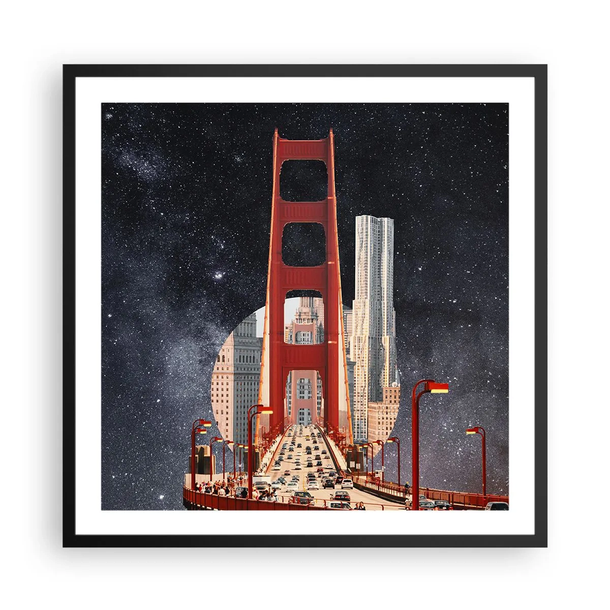 Poszter fehér keretben - Mindig a középpontban - 60x60 cm