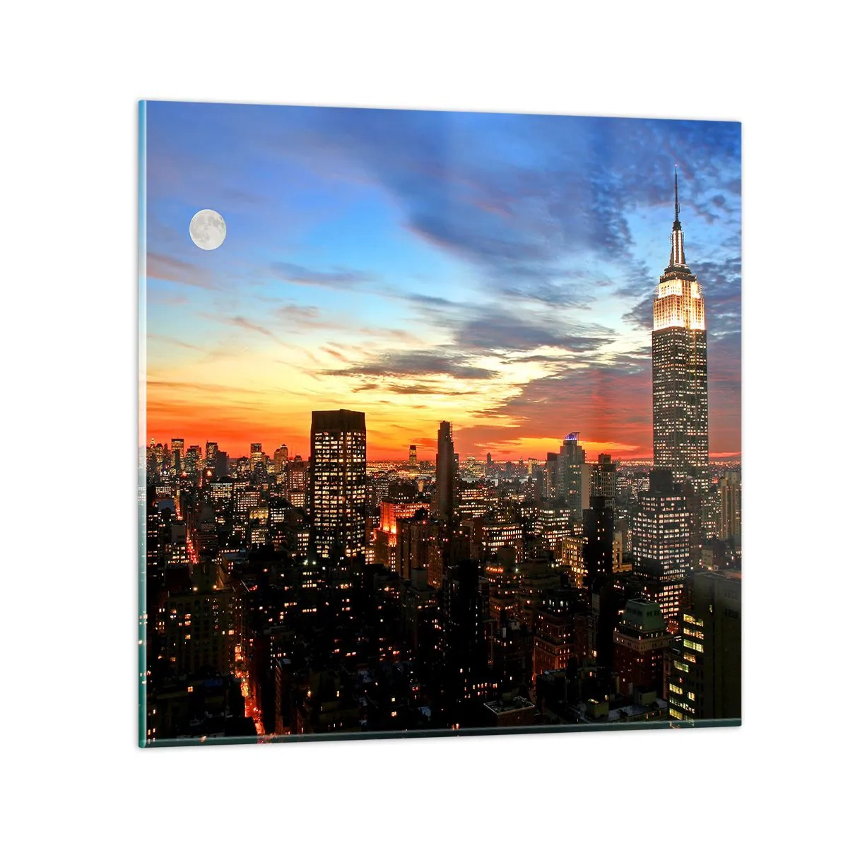 Üveg kép - Fényes amerikai éjszaka - 60x60 cm