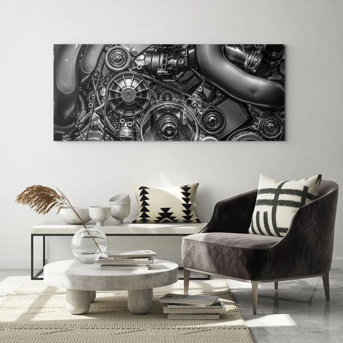 Üveg kép - A mechanika költészete - 140x50 cm